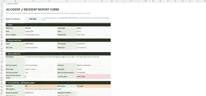 Accident Report Form Excel – REPORT FORM