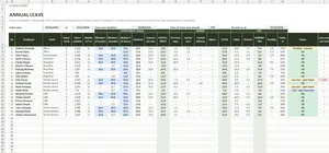 Annual Leave Tracker Excel – ANNUAL LEAVE
