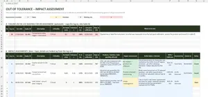 Calibration Log Template Excel – OUT OF TOLERANCE