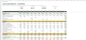 Cash Flow Forecast Template Excel – CASH FLOW