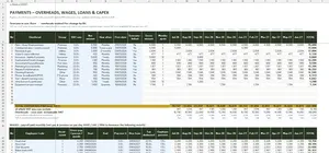 Cash Flow Forecast Template Excel – PAYMENTS