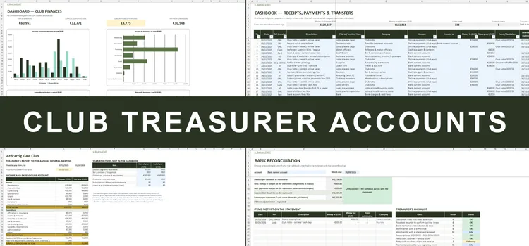 Club Treasurer Accounts Excel – Club Treasurer Accounts Excel