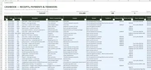 Club Treasurer Accounts Excel – CASHBOOK