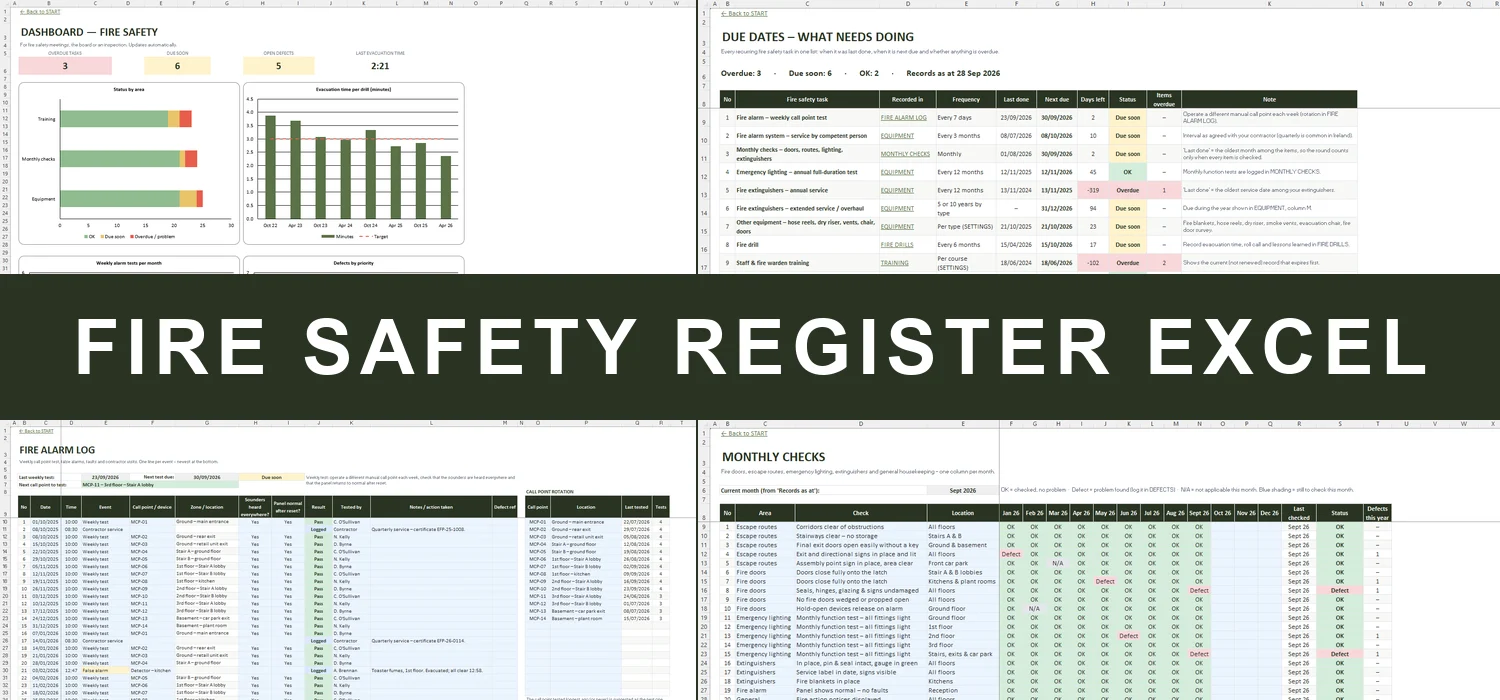 Fire Safety Register Excel