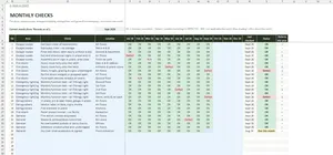 Fire Safety Register Excel – MONTHLY CHECKS