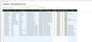 Fire Safety Register Excel – TRAINING