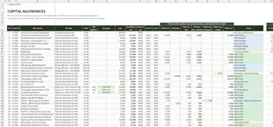 Fixed Asset Register Excel – CAPITAL ALLOWANCES