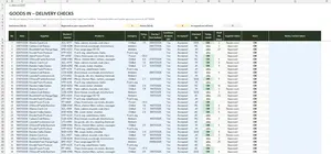 HACCP Template Excel – GOODS IN
