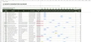 Lifting Equipment Register Excel – 12-MONTH CALENDAR