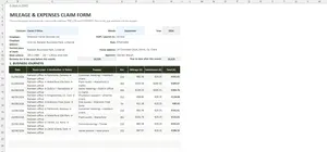 Mileage Log Template Excel – CLAIM FORM