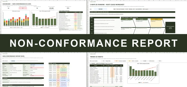 Non-Conformance Report Template Excel – Non-Conformance Report Template Excel