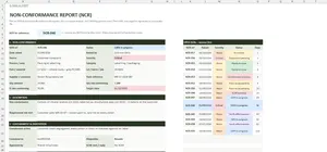 Non-Conformance Report Template Excel – NCR REPORT