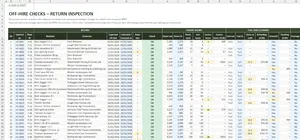 Plant Hire Software Excel – OFF-HIRE CHECKS