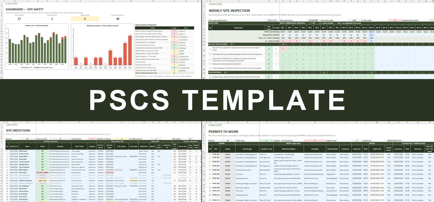 PSCS Template Excel