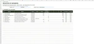 Register of Members Template Excel – REGISTER PRINT