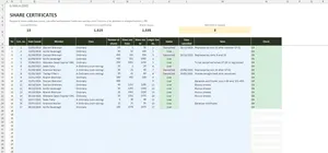 Register of Members Template Excel – CERTIFICATES