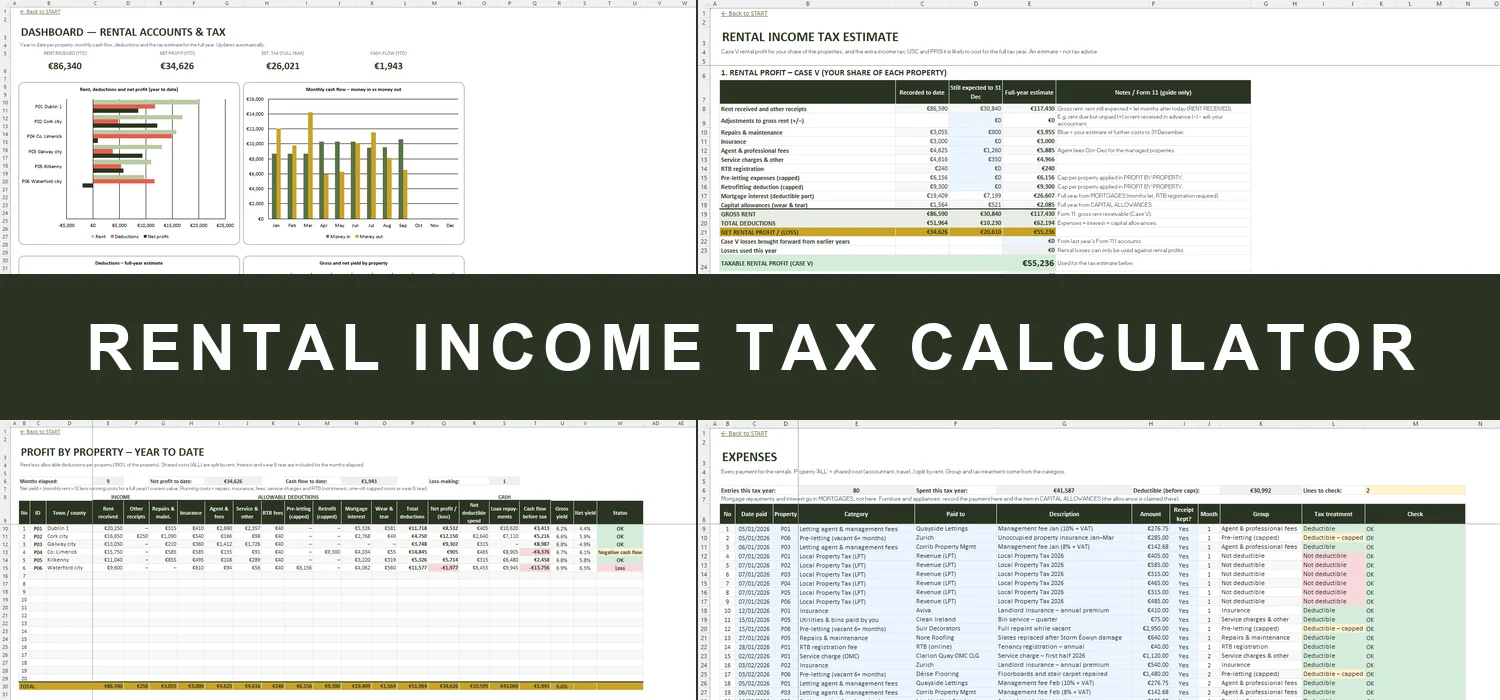 Rental Income Tax Calculator Excel