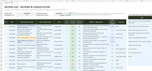 Risk Assessment Template Excel – REVIEW LOG
