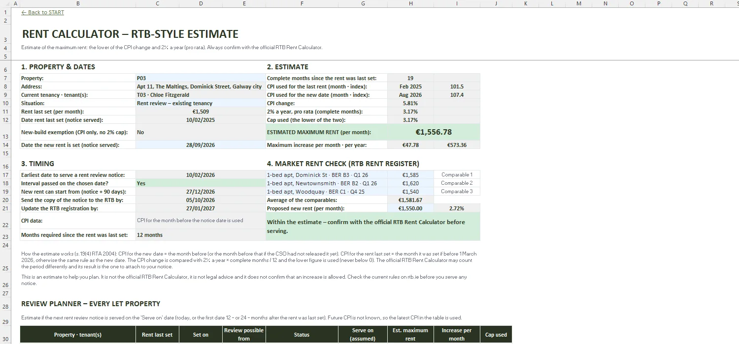 RTB Rent Calculator Excel – RENT CALCULATOR