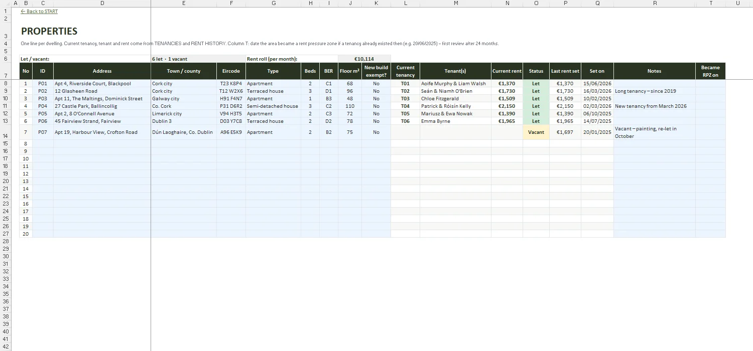 RTB Rent Calculator Excel – PROPERTIES