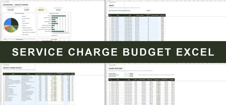 Service Charge Budget Excel
