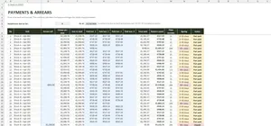Service Charge Budget Excel – PAYMENTS