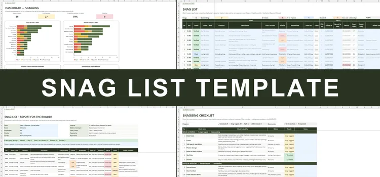Snag List Template Excel – Snag List Template Excel