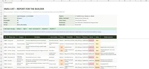 Snag List Template Excel – BUILDER REPORT