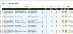 Sole Trader Bookkeeping Template Excel – EXPENSES