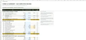 Sole Trader Bookkeeping Template Excel – FORM 11 SUMMARY