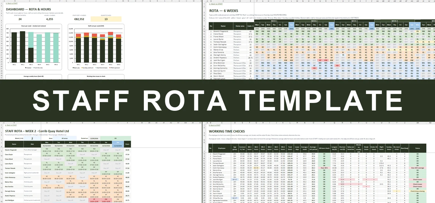 Staff Rota Template Excel