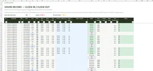 Staff Rota Template Excel – HOURS RECORD