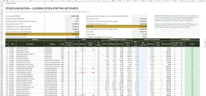 Stock Control Template Excel – VALUATION