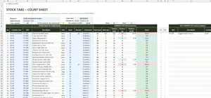 Stock Control Template Excel – STOCK TAKE