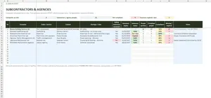 Training Matrix Template Excel – SUBCONTRACTORS